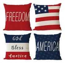 Comprar Set 4 Fundas Almohada Patrióticas 50x50 Cm Decoración Exte