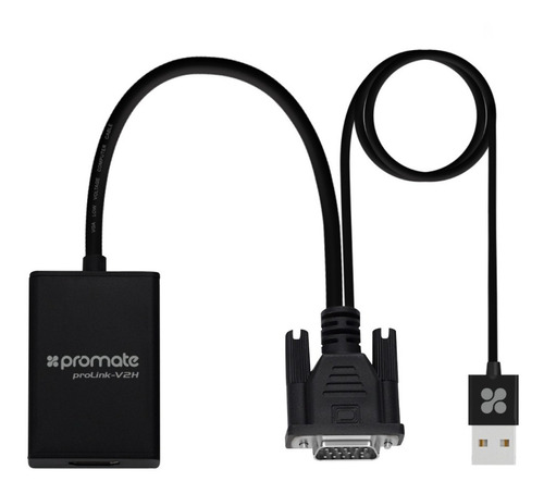 Adapatador De Vga A Hdmi Con Cable Usb 1.65gbps