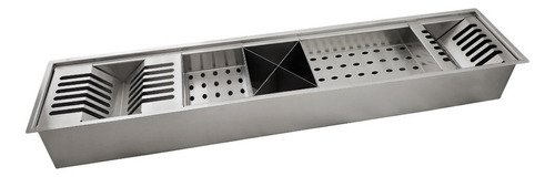 Calha Gourmet Canal Organizador Umida Escorredor Inox Tubrax