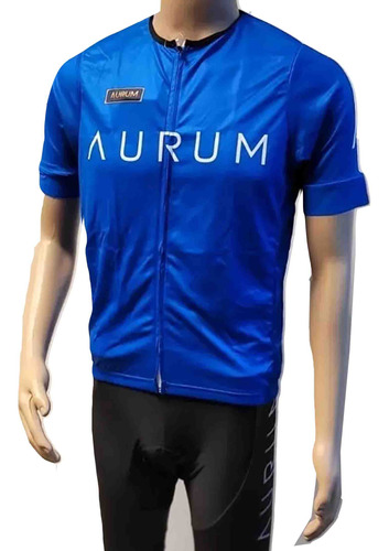 Camiseta De Ciclismo Manga Corta Aurum T. M.color Azul