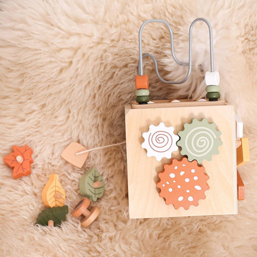Cubo De Actividad De Madera Juguetes Cuentas Juguetes Para