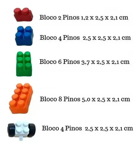 Blocos de montar LucToys Bloc Slim Bag 1000 peças em sacola