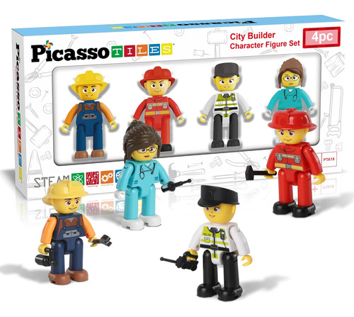 Picasso Toys Figuras De Acción Magnéticas, 4 Piezas, Persona