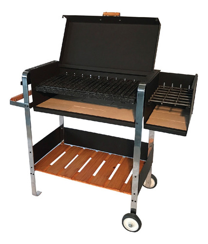 Parrilla móvil Brogas 6014 1.18m de ancho 95cm de alto 43cm de profundidad negra