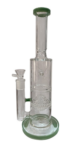 Bong Vidrio Pipa Agua Helice Giratoria Hielo Percolador 32cm