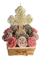 Comprar 6 Centros De Mesa Bautizo, Xv Años, Primera Comunión, Flores