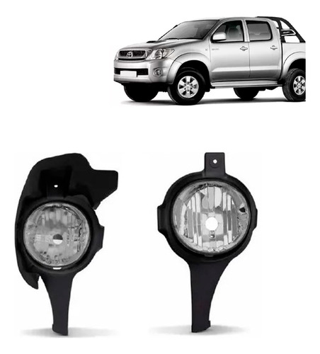 Farol Milha Hilux Pickup 2005 2006 2007 2008 Com Suporte