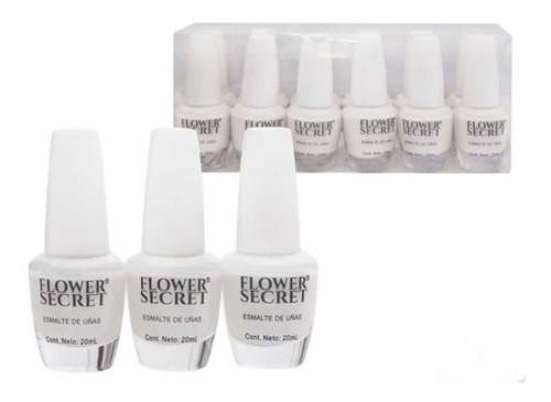 Set 12 Pinturas De Uñas 15ml Color Blanco Z94-w