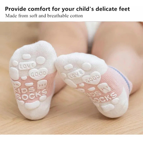 5 Pares De Calcetines Antiderrapantes Para Bebés Niños