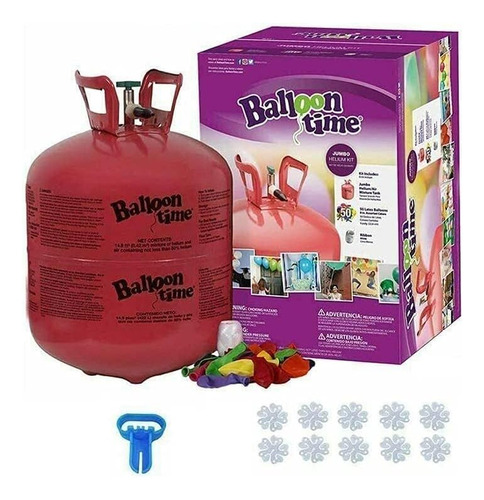 Tanque Helio Jumbo Desechable 50 Globos Incluidos