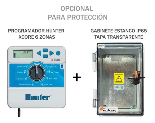 Imagen 8 de 10 de Programador Controlador Riego Hunter Xcore 6 Estaciones Zona