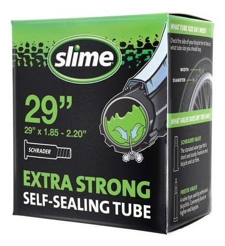 Cámara Bicicleta Antipinchazo Slime R 29 Válvula Schrader