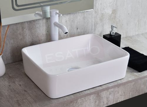 Lavabo de baño Esatto Econokit Borde B blanco 
