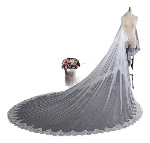 Cathedral Wedding Veil 3.5 Meters Long And
