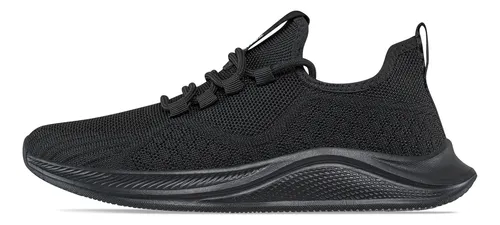 Tenis Running Hetter Negro-negro Para Mujer Croydon