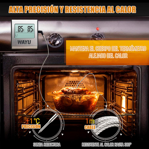 Termometro Para Carne Termómetro Digital Wayu Termometro Wayu Arcashopping Termometro De Cocina Termometro Horno Wayu Termometro Para Alimentos Wayu Termometro Digital Para Horno