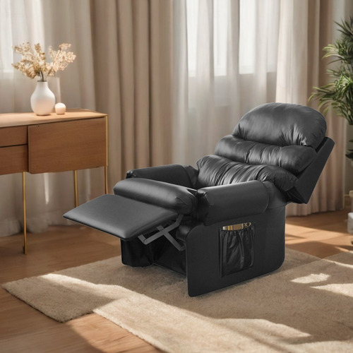Poltrona Do Papai Confort Jardim Soft Top Sofás Descanso Top Sofas Cor Preto Lisa