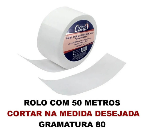 Imagem 2 de 4 de Papel Perlon Falso Tecido Gramatura 80 - 50m Santa Clara