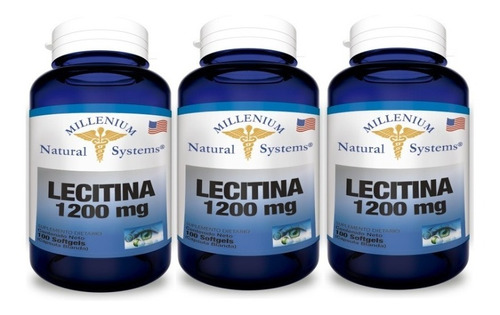 X 3 Lecitina 1200 Mg Natural S - Unidad a $970