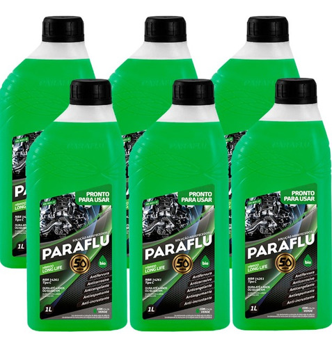 Kit 6l Aditivo Radiador Pronto Uso Hibrido Celta