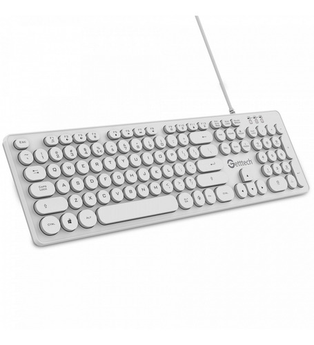 Teclado Getttech Gti-28201b Ignite Backlight Usb Blanco 105