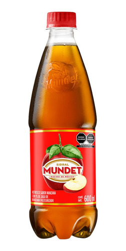 11 Pack Refresco Manzana Sidral Mundet 600 L