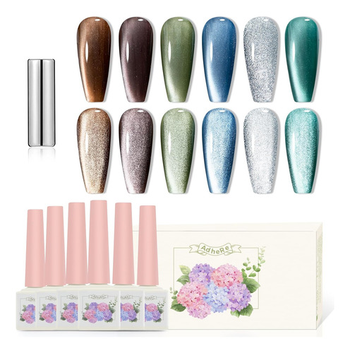 Adhere Esmalte De Uñas De Gel Magnético De 0.4 Onzas Líquida