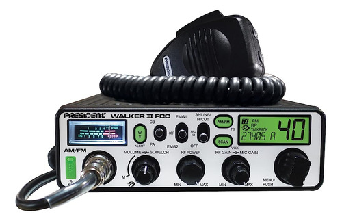 Radio Cb Am / Fm Presidente Walker Iii, Toma De Carga Usb, P