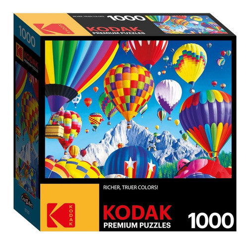 Rompecabezas Kodak Premium Balloons Over The Mountain 419284 de 1000 piezas