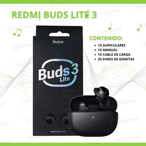 Auricular Xiaomi Redmi Buds 3 Lite Negro (BHR5489GL)