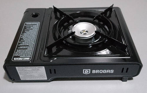 Anafe Calentador Portatil Camping Brogas 465 Maletin Negro