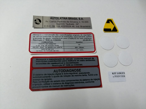 Vw Logus E Pointer Kit De Adesivos De Informações Técnicas