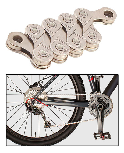 Cadena De Bicicleta Sólida 116 Enlaces Cadenas De 11s
