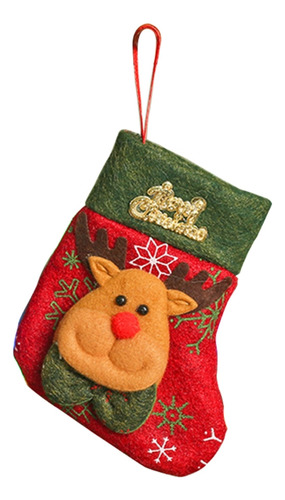 Calcetines De Papá Noel No Tejidos, Diseño De Muñeco De Niev
