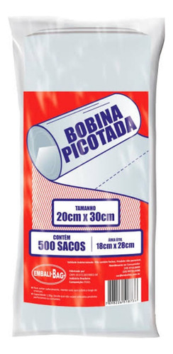Bobina Picotada 20x30 500 Sacos Embali-bag Embalixo