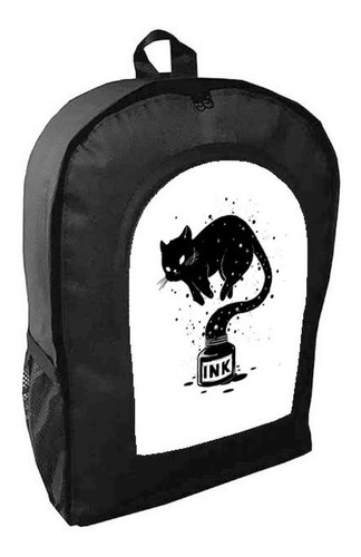 Mochila Negra Gatos Gatitos Adulto / Escolar E7