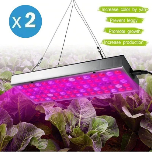 Pack 2 Panel Grow Led Panel 25w Full Spectrum Ir Y Uv 75 Led