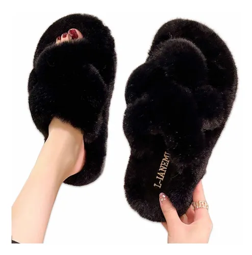 Sandalias para mujer con peluche sales