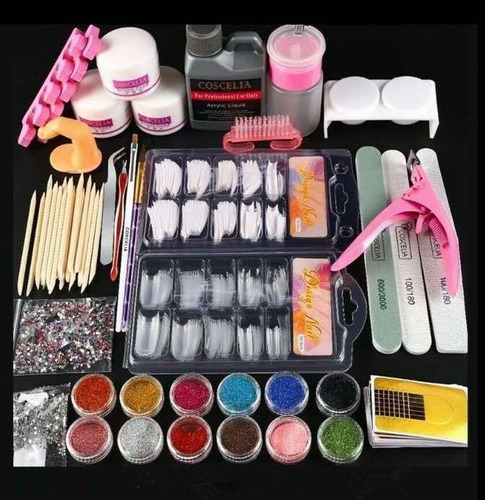 Kit De Manicura De Uñas Acrílico Con Líquido Acrílico (23 Pi