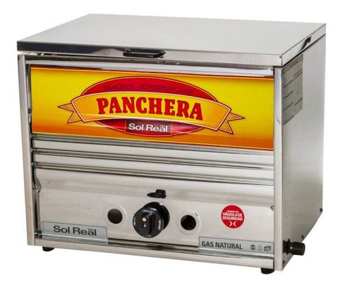 Imagen 1 de 10 de Panchera Sol Real Industrial Acero 52 Cms Con Calienta Pan