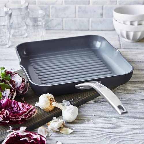 Imagen 3 de 5 de Plancha Bifera Grill Ceramica Greenpan Paris Pro 28 Cm
