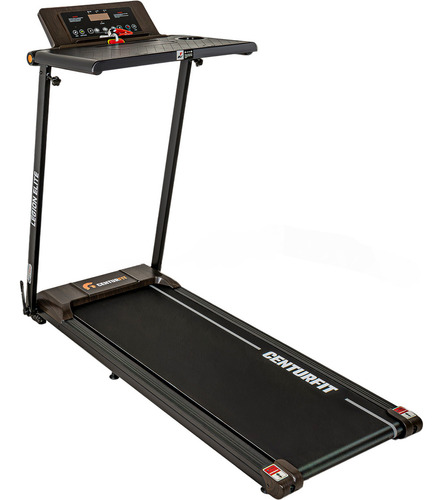 Caminadora Electrica 1.75hp Plegable Centurfit MKZ-CAM1.5HP App Gym Color Blanco/Negro