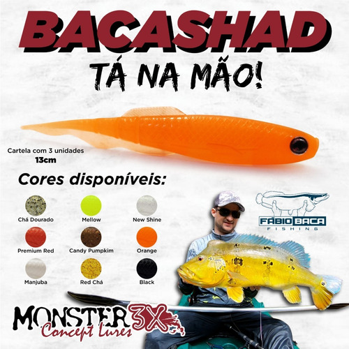 Isca Soft Monster 3x Bacashad By Fábio Baca 3 Unidade Mellow