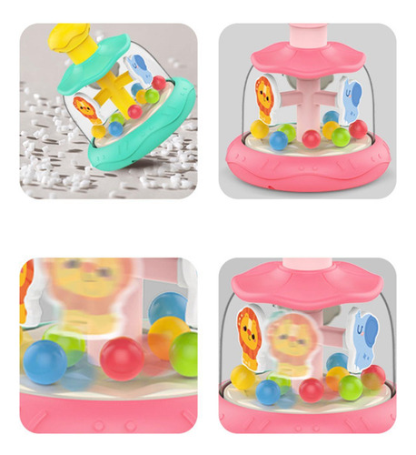 Press Rotación De Juguete Educativo Toy Sensorial Verde