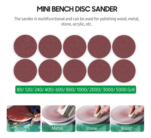 Mini Lijadora De Banda Y Disco Con Lijadora De Mesa Con Bibl