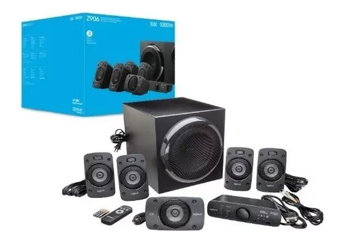 Parlante Logitech Z906 5.1 Negro Subwoofer Sonido Envolvente