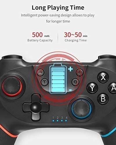 Imagen 6 de 6 de Control Juegos Txlbttl Turbo Gyro Ergonomic/red-blue