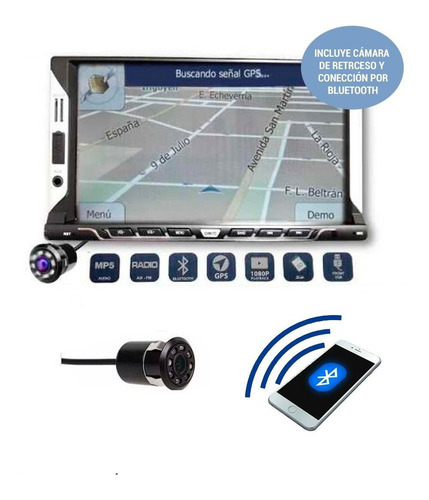 Estereo Doble Din Sumishi Gps-9800bt Bluetooth + Camara