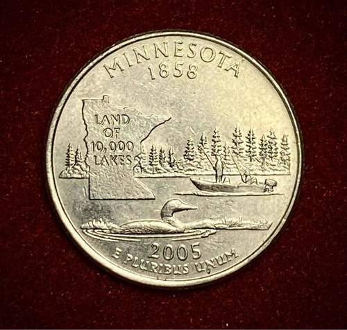 Moneda Cuarto De Dolar Estados Unidos Minnesota 2005 Phila