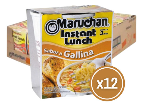 Sopa Instantánea Maruchan Pack X12 Sabor A Gallina